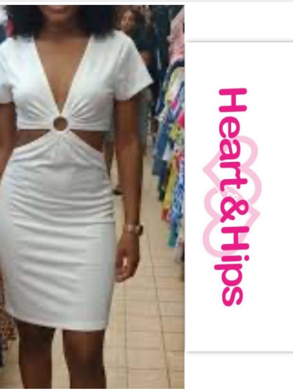 Heart & Hips White O Ring Mini Dress